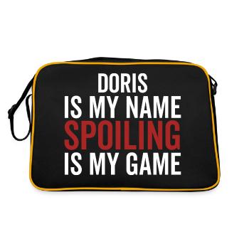 Doris est mon nom Spoiling est mon jeu - Sac Retro - noir/or - Dos