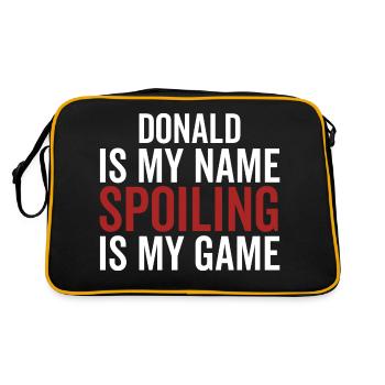 Donald est mon nom Spoiling est mon jeu - Sac Retro - noir/or - Dos