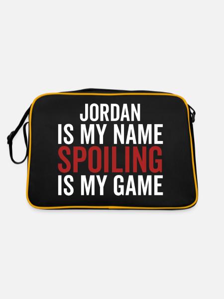 Jordan is My Name Spoiling is My Game - Retro Bag - black/gold - Back