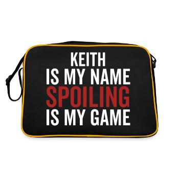 Keith est mon nom Spoiling est mon jeu - Sac Retro - noir/or - Dos