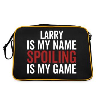 Larry ist mein Name Verderben ist mein Spiel - Retro Tasche - Schwarz/Gold - Hinten
