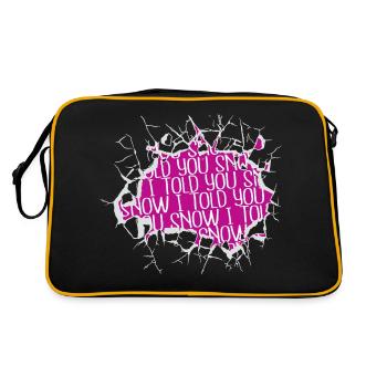 Dinosaur Fan Christmas Couples Dinosaur Moon - Retro Bag - black/gold - Back