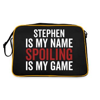 Stephen is My Name Spoiling is My Game - Retro Bag - black/gold - Back