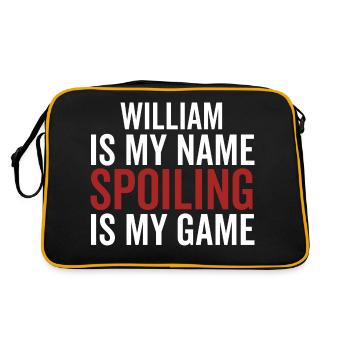 William is My Name Spoiling is My Game - Retro Bag - black/gold - Back