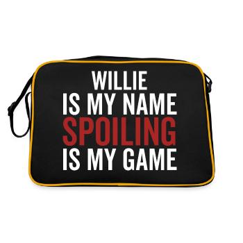Willie is My Name Spoiling is My Game - Retro Bag - black/gold - Back