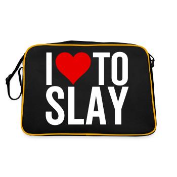 I Love To Slay - Retro Bag - black/gold - Back