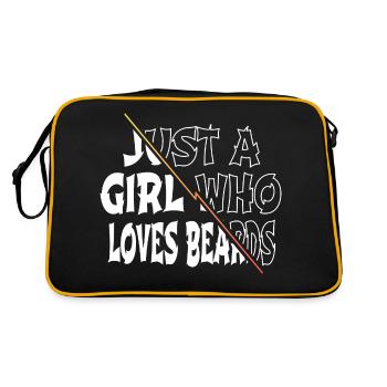 boucle d’oreille homme père barbe humour lunettes de soleil heureux - Sac Retro - noir/or - Dos