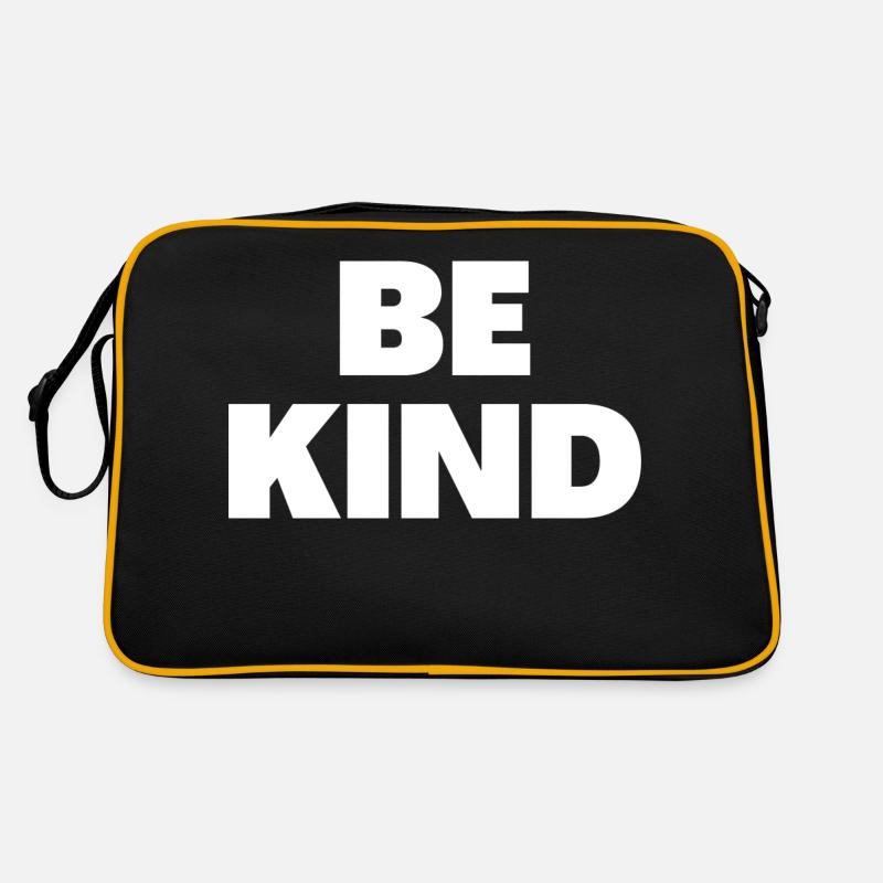 Be Kind - Christian Quotes - Retro Bag - black/gold