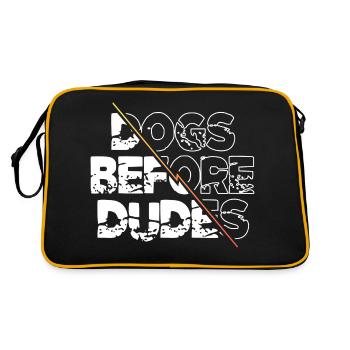 rescue love animal rights funny quote - Retro Bag - black/gold - Back
