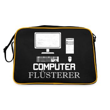 Computer Flüsterer Programierer IT - Retro Tasche - Schwarz/Gold - Hinten