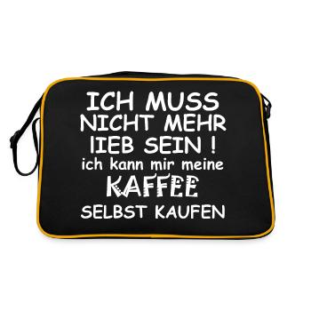 KAFFEE SELBST KAUFEN - Sac Retro - noir/or - Dos