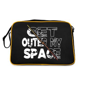 geek planets astronomy telescope - Retro Tasche - Schwarz/Gold - Hinten