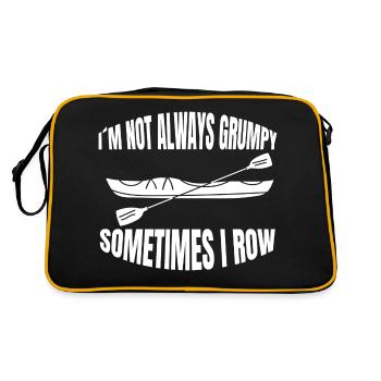 Rowing Club Rower funny rower saying rowing - Retro Bag - black/gold - Back