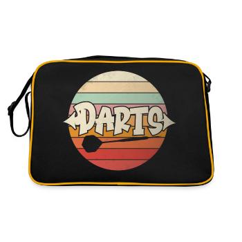 Drôle Vintage Retro Darts Chemise Dart Dart DART - Sac Retro - noir/or - Dos