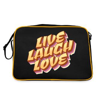 Vivre - Rire - Aimer - Vivre, rire, aimer - Sac Retro - noir/or - Dos