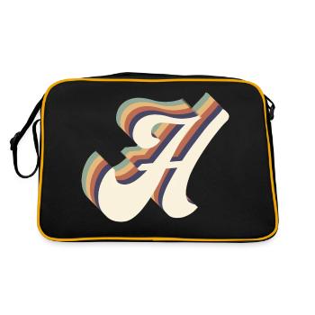 lettre h - Sac Retro - noir/or - Dos