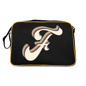 lettre f - Sac Retro - noir/or - Dos