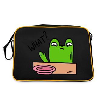 Drôle de grenouille, crapaud - Sac Retro - noir/or - Dos