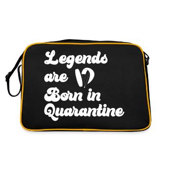 Grossesse Baby shower Babyshower Boy Girl - Sac Retro - noir/or - Dos