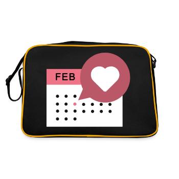 Heart Calendar - Retro Bag - black/gold - Back