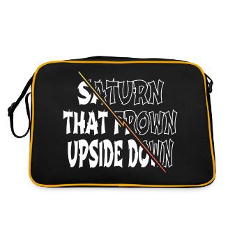 gift geek astronomy gifts gift idea awesome - Retro Tasche - Schwarz/Gold - Hinten