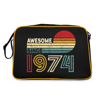1974 Gift Birthday vintage Spruch - Retro Bag - black/gold - Back