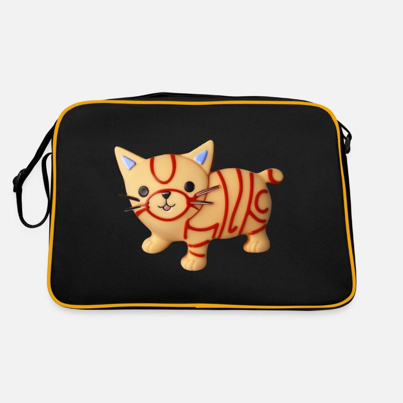 Dear nice cat - Retro Bag - black/gold