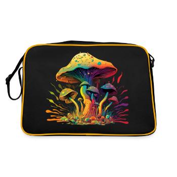 Champignon psychédélique - Sac Retro - noir/or - Dos