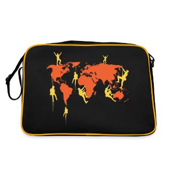 Escalader le monde Earth Globe Climber Boulderer - Sac Retro - noir/or - Dos