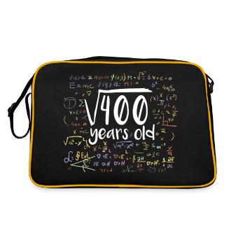 20th Birthday Square Root of 400: 20 Years Old - Retro Bag - black/gold - Back