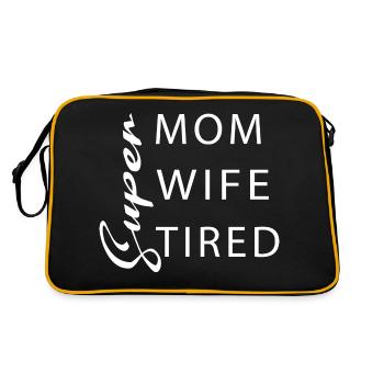 Super Maman Super Épouse Super fatiguée - Sac Retro - noir/or - Dos