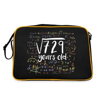 27e anniversaire Racine carrée de 729: 27 ans - Sac Retro - noir/or - Dos