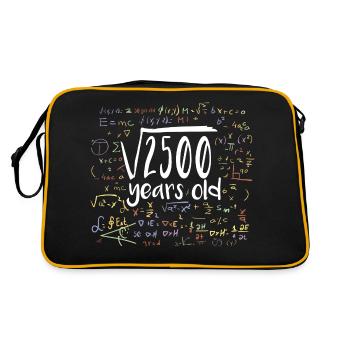 50th Birthday Square Root of 2500: 50 Years Old - Retro Bag - black/gold - Back