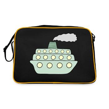 Navire vert - Sac Retro - noir/or - Dos