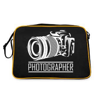 Lustiges Fotograf Geschenk Fotografie - Retro Tasche - Schwarz/Gold - Hinten