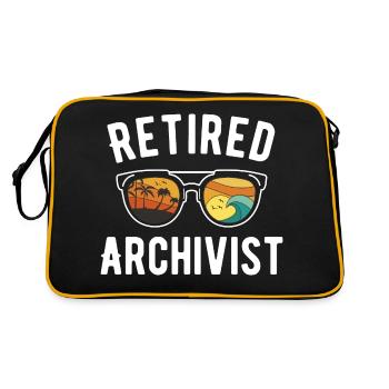 Ambiance vacances à la plage chez l’archiviste à la retraite - Sac Retro - noir/or - Dos