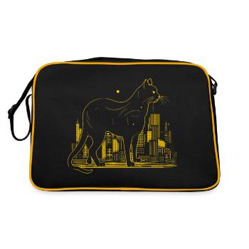 Cat Big City Yellow Cadeau - Sac Retro - noir/or - Dos