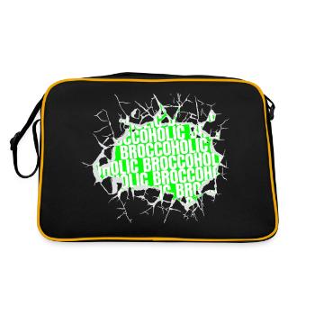 repas végétalien humour végétarien fruit anniversaire cadeau - Sac Retro - noir/or - Dos