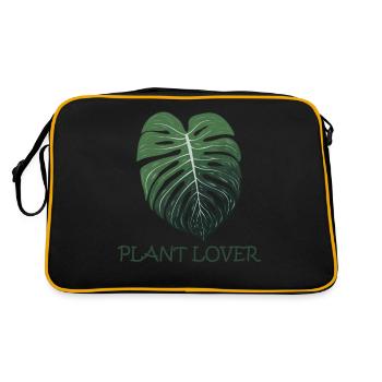 Liebevolles Plant Lover Shirt Design - Retro Tasche - Schwarz/Gold - Hinten