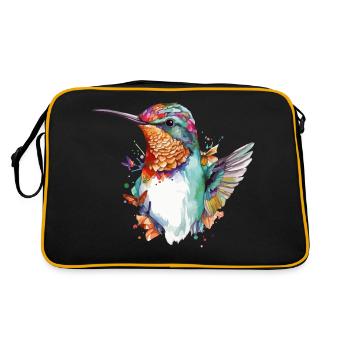 Mimi the hummingbird - Retro Bag - black/gold - Back