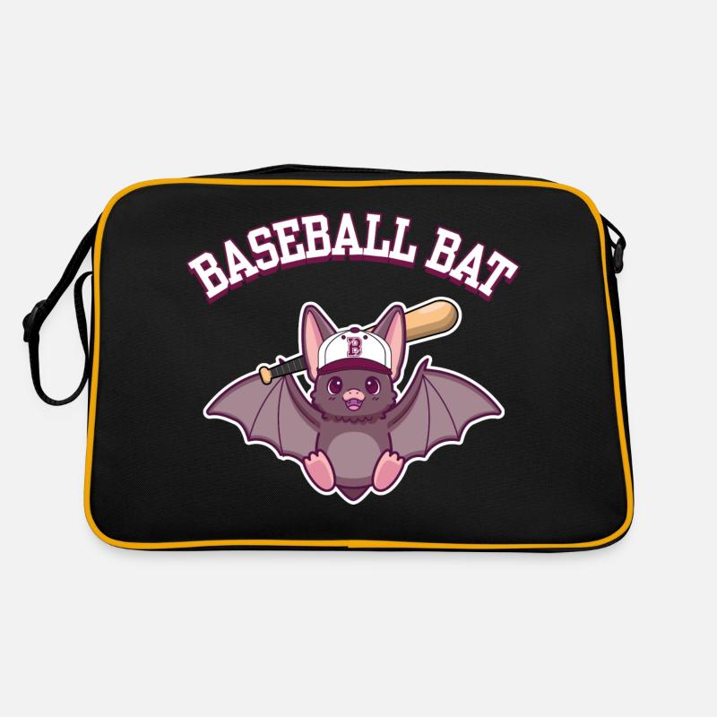 Funny Baseball Bat Pun - Retro Bag - black/gold