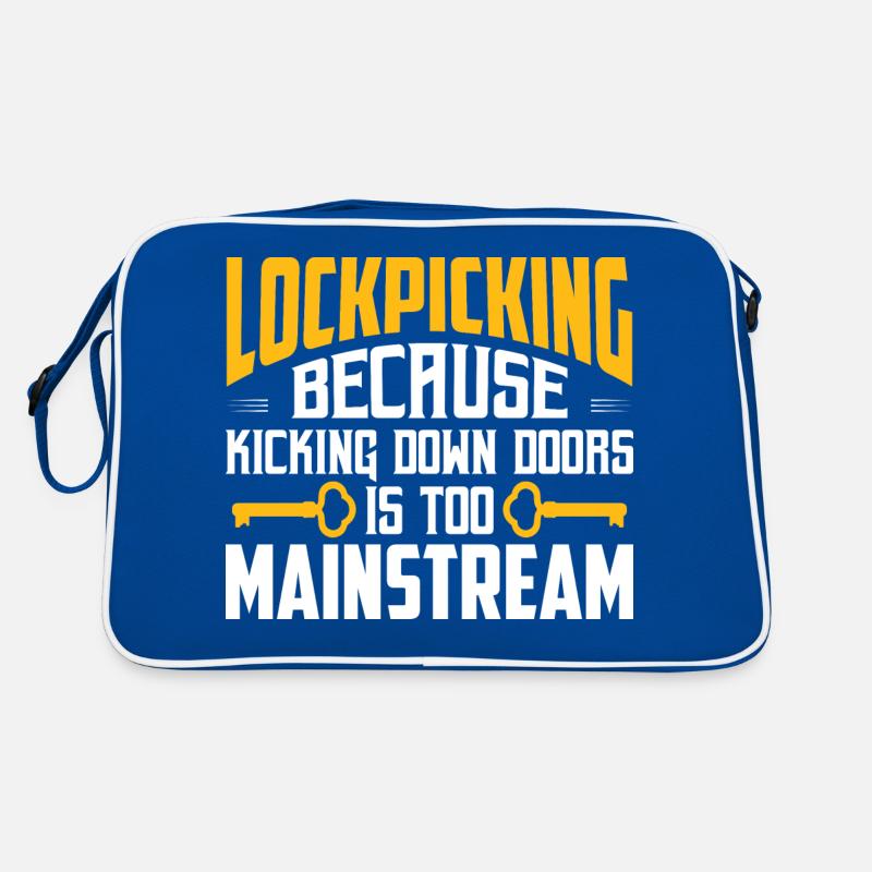 Lockpicking Because Kicking Down Doors Lockpicker Retro Tasche