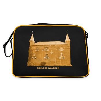 Château de Walbeck entouré de douves Château de Gueldre Rhénanie-du-Nord-Westphalie - Sac Retro - noir/or - Dos
