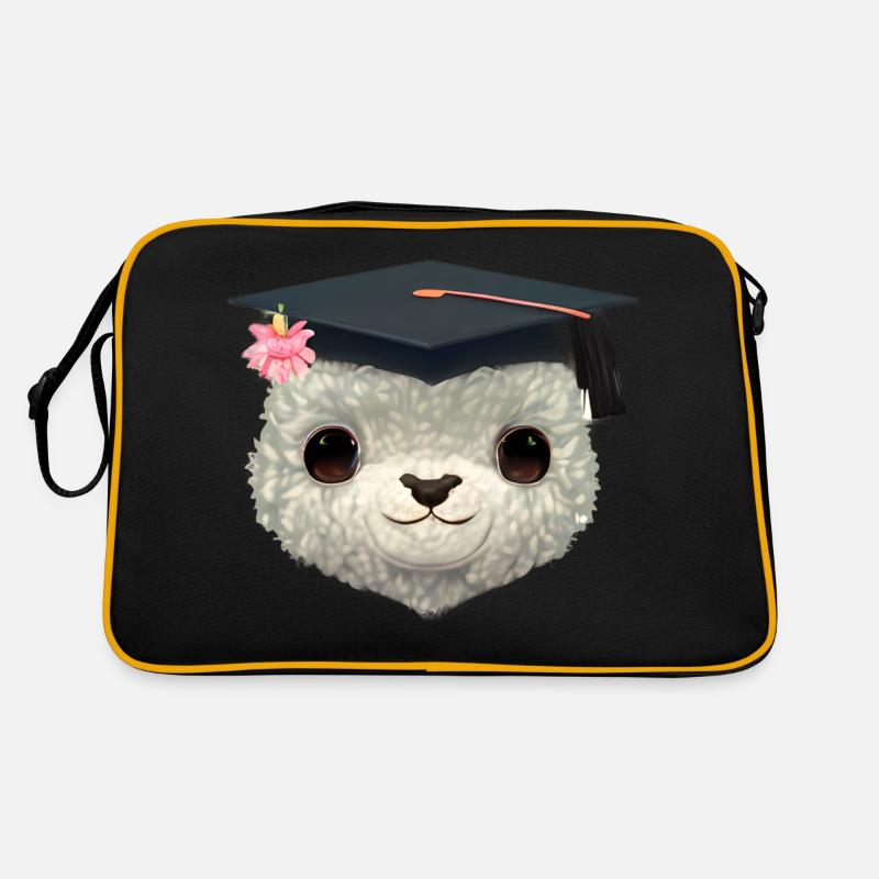 Bachelor Schulabschluss Alpaka Studium Absolvent Retro Tasche