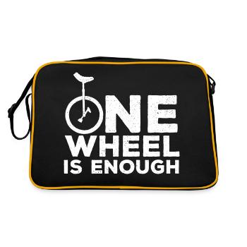 One Wheel Is Enough - Retro Tasche - Schwarz/Gold - Hinten