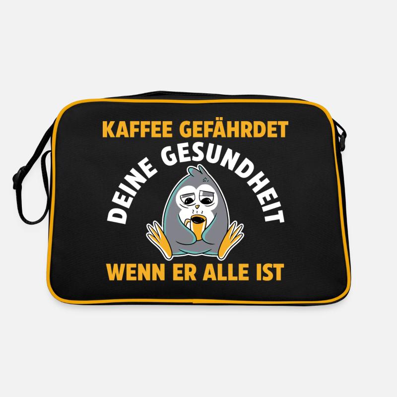 Kaffee Gefährdet Deine Gesundheit Eule Retro Tasche