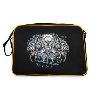 Cthulhu-Tinte - Retro Tasche - Schwarz/Gold - Hinten