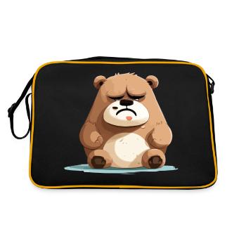 Titi the sad bear - Retro Bag - black/gold - Back