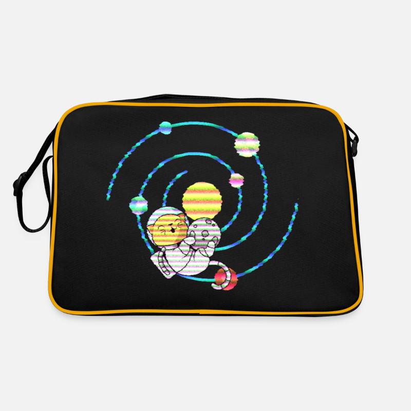 Space cat in Earth orbit Retro Bag