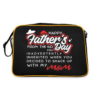 Happy Fathers Day From The Kid - Retro Bag - black/gold - Back